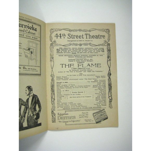 The Flame Program 1916 Peggy O'Neill Violet Heming Richard Gordon Tulley 44th - Picture 4 of 9